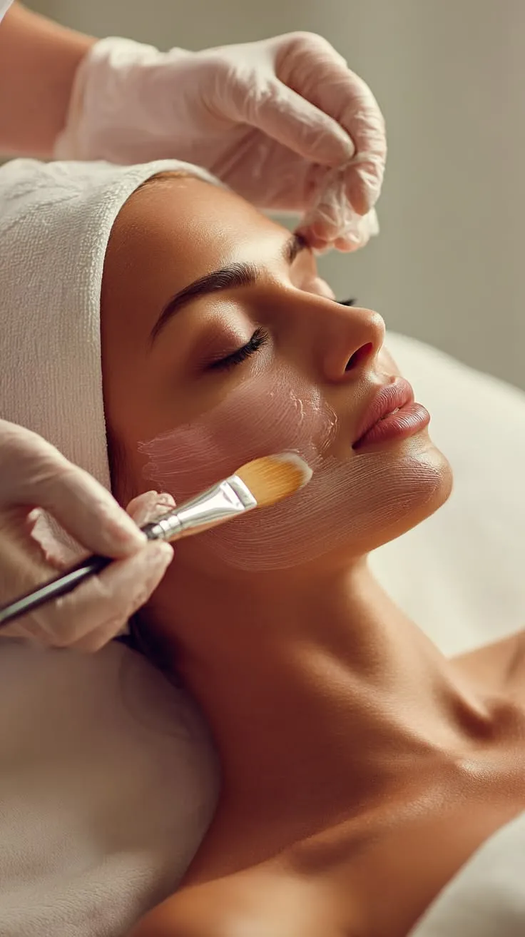 Limpeza de Pele Profunda em Joinville Limpeza de pele profunda com aplicação de máscara facial por pincel na Clínica Dra. Simoni Bett, Joinville
